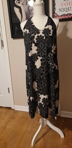 FINAL CLEARANCE.  Black/cream halter dress